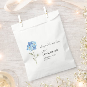 Let Love Grow Forget Me Not Seed Wedding Favour Bags