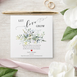 Let Love Grow Greenery Wedding Favours Seed Packet Envelope