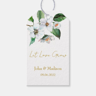 Let love grow Jasmine seed packet photo Wedding Gift Tags