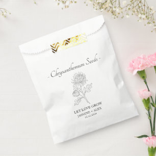 Let Love Grow l Chrysanthemum Seeds Wedding Favour Bags