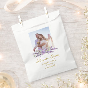 Let Love Grow l Lavender Seeds Photo Wedding  Favour Bags