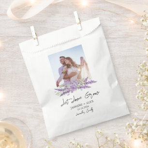 Let Love Grow l Lavender Seeds Photo Wedding Favour Bags