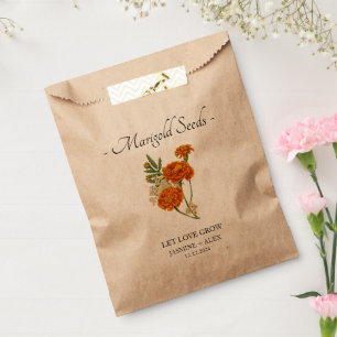 Let Love Grow l Marigold Seeds Wedding Favour Bags