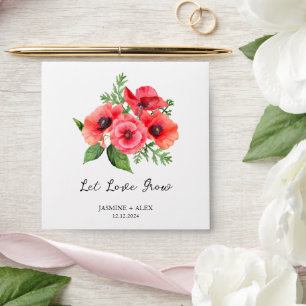 Let Love Grow l Poppy Seed Packet Wedding Favour Envelope