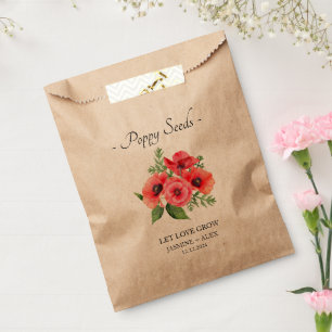Let Love Grow l Poppy Seeds Wedding Favour Bag