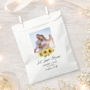 Let Love Grow l Sunflower Seeds Photo Wedding Favour Bags