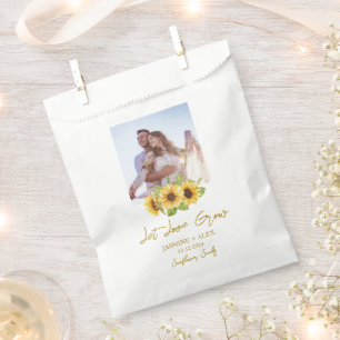 Let Love Grow l Sunflower Seeds Photo Wedding  Favour Bags