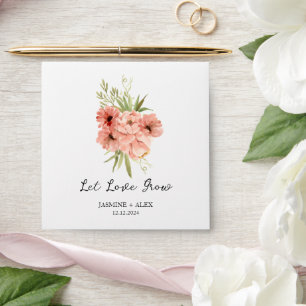 Let Love Grow l Zinnia Seed Packet Wedding Favour Envelope