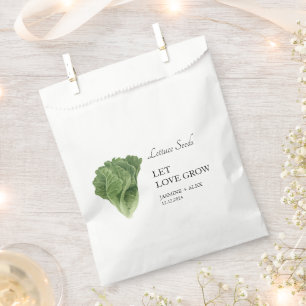 Let Love Grow   Lettuce Seed Wedding Favour Bag