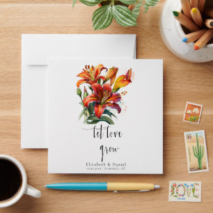 Let Love Grow Lilies Floral Garden Seed Packet Envelope