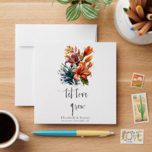 Let Love Grow Lilies Floral Garden Seed Packet  Envelope