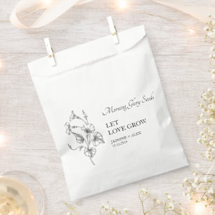 Let Love Grow Morning Glory Seed Wedding Favour Ba Bags