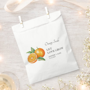 Let Love Grow   Orange Seed Wedding Favour Bag