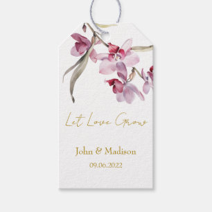 Let love grow Orchid seed packet Wedding Gift Tags