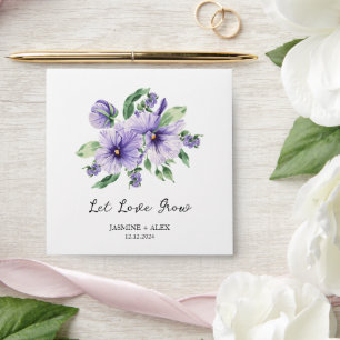 Let Love Grow   Pansy Seed Packet Wedding Favour Envelope