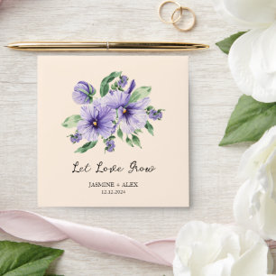 Let Love Grow   Pansy Seed Packet Wedding Favour Envelope