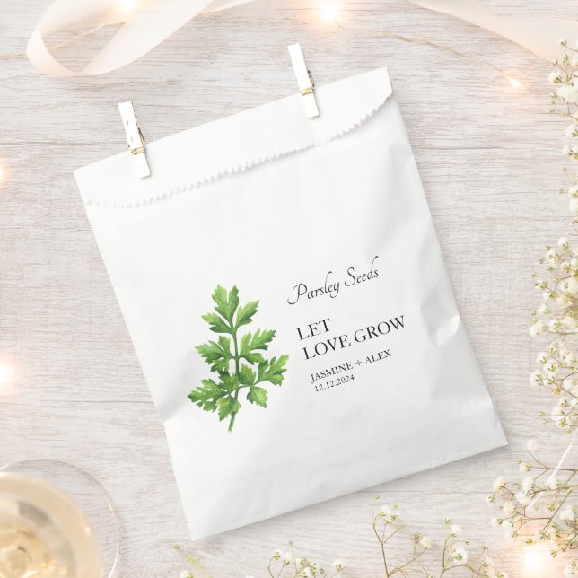 Let Love Grow | Parsley Seed Wedding Favour Bag (Clipped)
