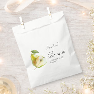 Let Love Grow   Pear Seed Wedding Favour Bag