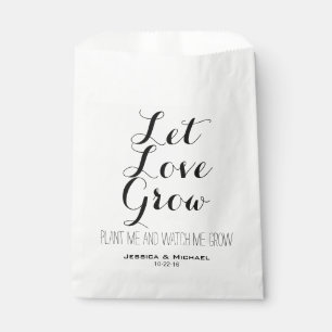 Let Love Grow plant seeds garden wedding Favour Bags