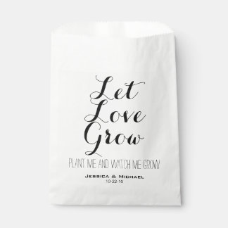 Let Love Grow plant seeds garden wedding Favour Bags