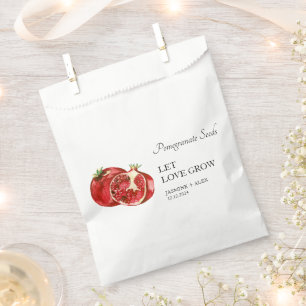 Let Love Grow   Pomegranate Seed Wedding Favour Ba Favour Bags