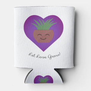 Let Love Grow Potted Plant Can Cooler