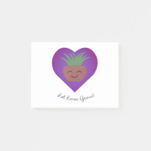 Let Love Grow Potted Plant Post-it Notes
