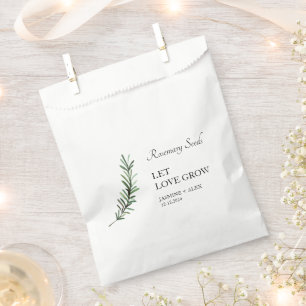 Let Love Grow Rosemary Seed Wedding Favour Bag