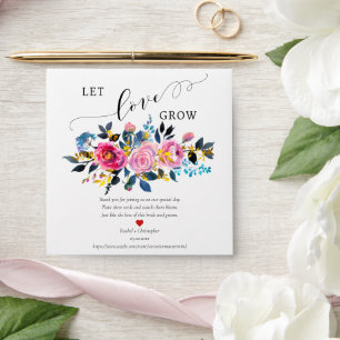 Let Love Grow Roses Wedding Favours Seed Packet Envelope