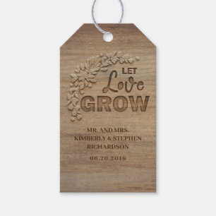 Let Love Grow Rustic Wedding Gift Tags
