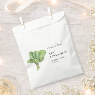 Let Love Grow   Spinach Seed Wedding Favour Bag