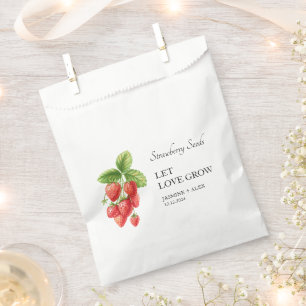 Let Love Grow Strawberry Seed Wedding Favour Bag
