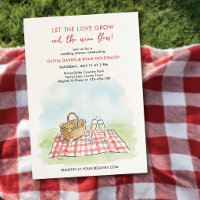 Let Love Grow Summer Picnic Wine Wedding Shower