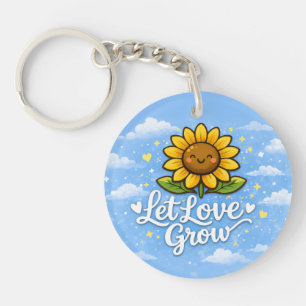 Let Love Grow - Sunflower Key Ring