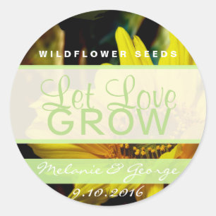 Let Love Grow Sunflower Stickers