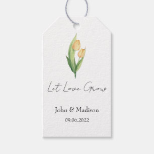 Let love grow Tulip seed packet Wedding Gift Tags
