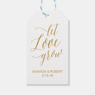 Let Love Grow Wedding Favour Tag