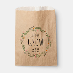 Let Love Grow Wedding Seed Favour Packet Favour Ba Bags