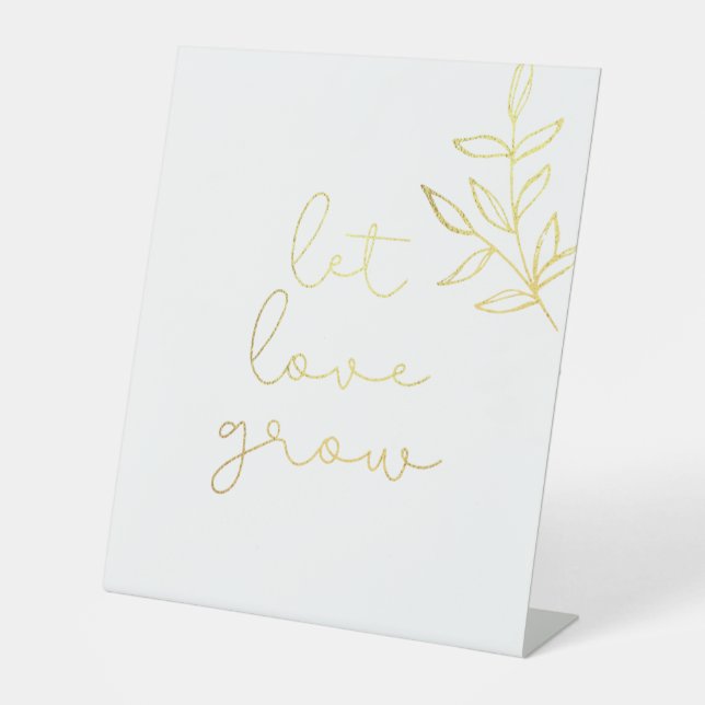 Let Love Grow Wedding Sign (Front)
