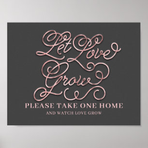 Let Love Grow Wedding Sign