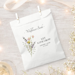 Let Love Grow Wildflower Seed Wedding Favour Bags