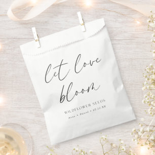 Let Love Grow Wildflower Seeds Packet Wedding Favour Bags