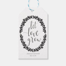 Let Love Grow Wreath Favour Tag