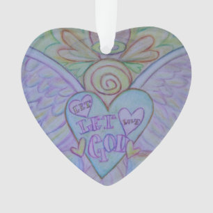 Let Love, Let God Angel Art Gift Holiday Ornament