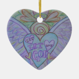Let Love, Let God Angel Art Gift Holiday Ornament