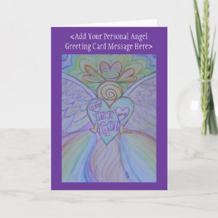 Let Love Let God Angel Custom Greeting Cards