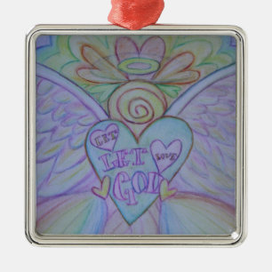 Let Love Let God Angel Holiday Gift Ornaments