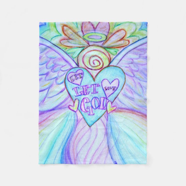 Let Love Let God Guardian Angel Chemo Blanket (Front)
