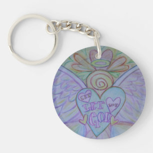 Let Love, Let God Guardian Angel Custom Keychain