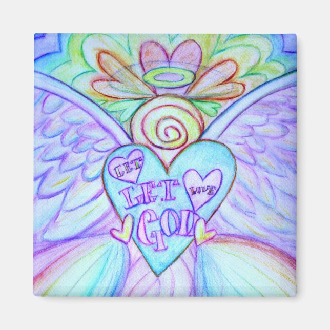 Let Love Let God Guardian Angel Magnet (Front)